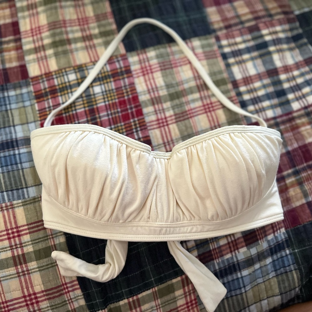 VINTAGE Y2K Juicy Couture Cream Halter Bikini Top